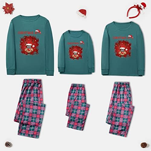Porodica Pajamas 4 set podudaranja porodičnih pidžama za božićne snijeg Family Božićni pidžami set sa psom