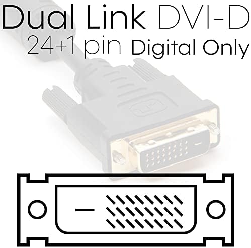 Cmple - DVI kabel 3ft, DVI to DVI Dvojni monitor kabl Digitalni muški DVI kabel za igranje računara,