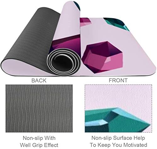 Siebzeh Simple Abstract Premium Thick Yoga Mat Eco Friendly Rubber Health & amp; fitnes Non Slip