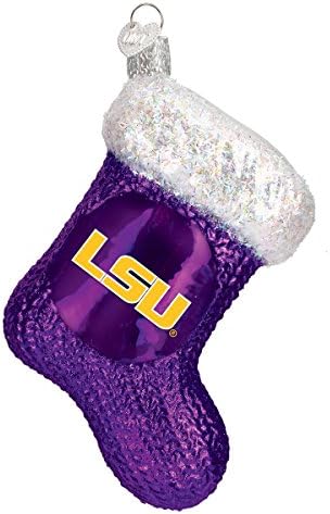 Old World Božić ukrasi: LSU čarapa staklo vazduh ukrasi za jelku