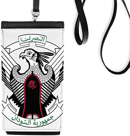Sudan Africa National Emblem Telefon novčanik torbica Viseća torbica Crni džep