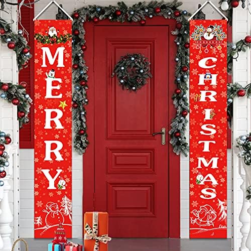 Goer 72 inčni za 13 inčni božićni baner za ulazne vrata, viseći baner za ukrase božićnih zabava