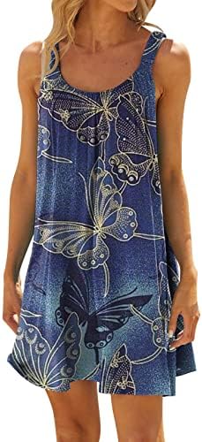 Dame Sundresses 2023 3D grafički točno dresova haljina bez rukava cvjetno tiskane ljetne haljine