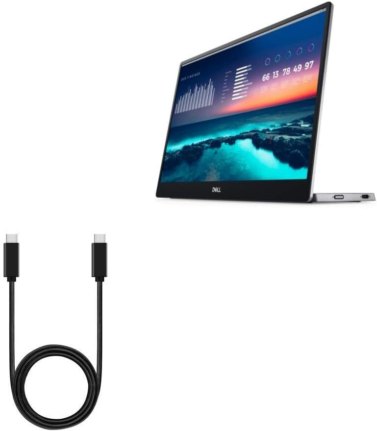 Boxwave Cable kompatibilan sa Dell 14 prenosivim monitorom - DirectSync PD kabl - USB-C do USB-C, tip