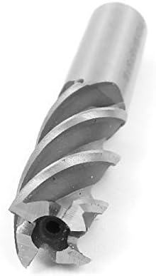 X-DREE 16mm izbušena rupa 18mm rezna prečnika HSSAL ravna izbušena rupa 4 žljebova kraj mlin rezač (16mm drška 18mm Dia de corte HSSAL ravna drška 4 Flautas kraj mlin rezač