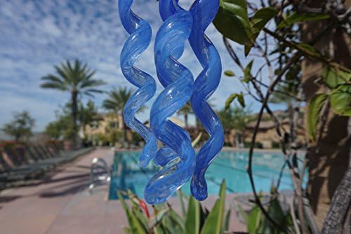 Art Glass Meduze ručno rađeno Vjetar plavo sa bakrenom bojom sjaj oko 4 1/4x 10
