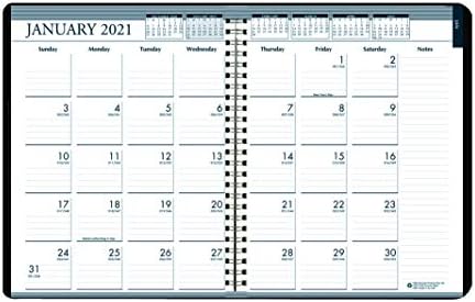 Kuća na doolittle 2021 i mjesečni kalendar za mjesečni planer, crni poklopac, tabbljen, 8,5 x