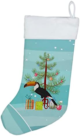 Caroline's blaga CK4494CS Toucan Sretan božićni božićni čarapa, kamin Viseći čarape Božićna sezona