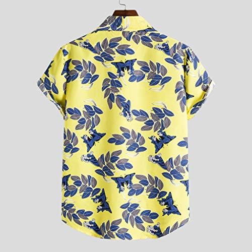 ZDFER MENS Havajski košulje modne etničke tiskane kratkih rukava Ležerne prilike na plaži Košulju za plažu Redovna majica
