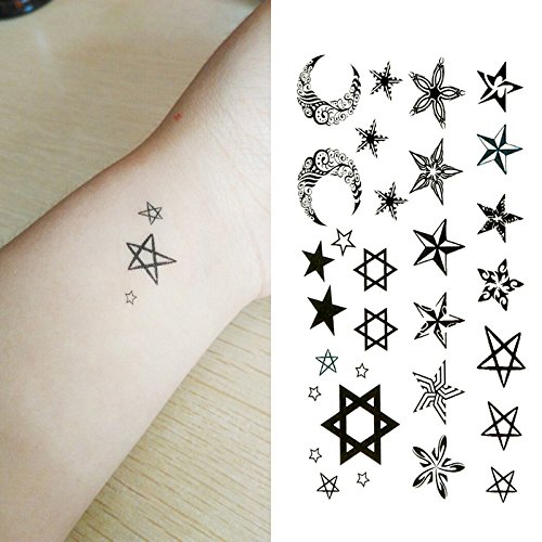 Ootati male slatke privremene tetovaže zvijezde Mjesec Totem