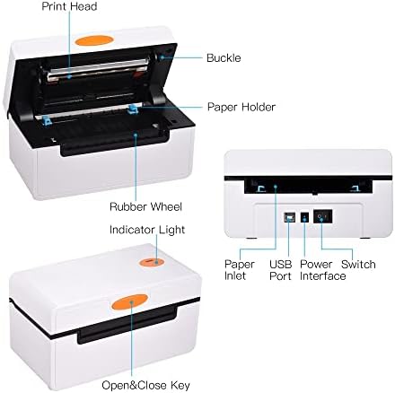 Printeri za prijemnu etiketu BZLSFHZ za 4x6 za 4x6 dostavni paket Sve u jednom naljepnici