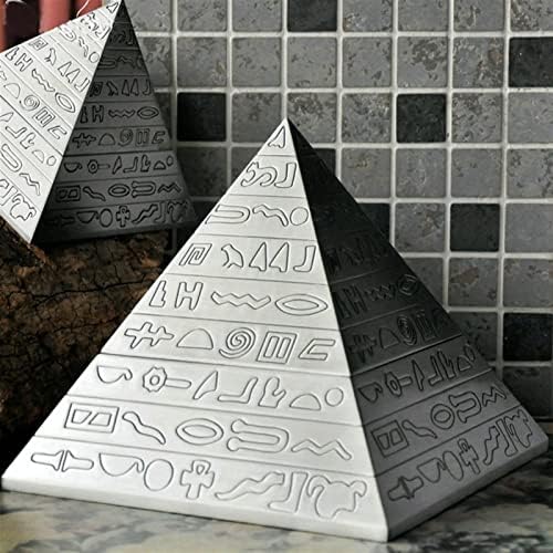 FXJ Ashtray Creative Fashion Decoratic Vintage Egipatska metalna isklesana piramida sa poklopcem Ashtray Naslovna