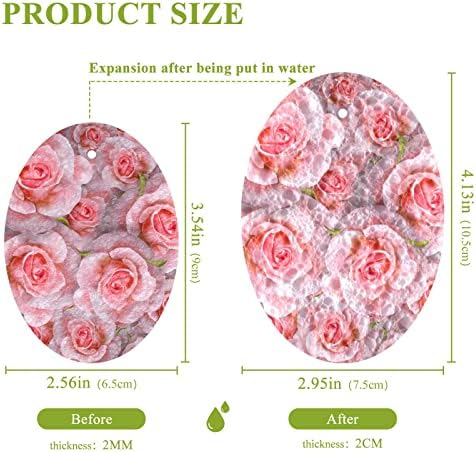 ALAZA PINK ROSE CLOUZE Romantične cvjetne prirodne spužve Kuhinjski celulozni spužva za jela Perilica