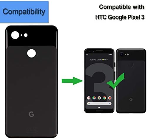 Zamjena baterija natrag stakleni poklopac kompatibilan sa HTC Google Pixel 3 Svi modeli zadnja vrata baterije
