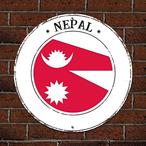 Nepal aluminijski metalni vijenac potpisuje nepal zastava retro ulice viseći znakovi man pećinski dekor chic