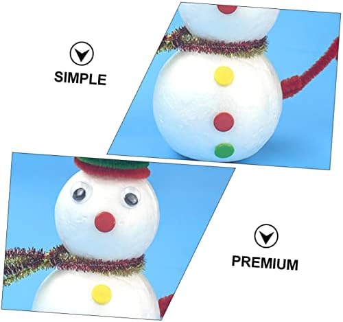 Toyvian 6pcs pjena za pjenu Dječje obrazovne igračke Bijela božja set bijeli ukrasi Mini snjegovinski