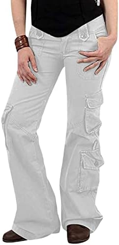 LCEPCY WOTENS PLUS veličina široke noge Terrove Hlače Baggy Loose Y2K hlače Žene Solid Color