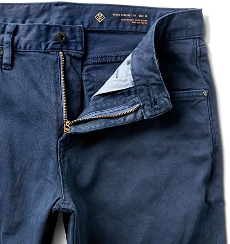 Rook Muški Hwy 128 Ravno fit slomljene traperice, stilski dizajn 5 džepa, casual svakodnevno gaćica