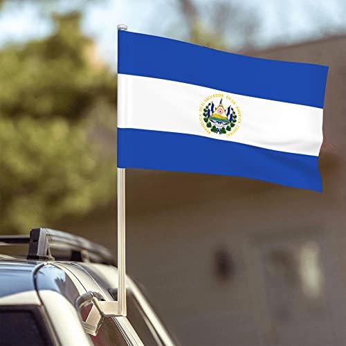 Zastava države El Salvador Car zastava 12 x 18 inčni dvostrani prozor za zastavu na otvorenom na otvorenom