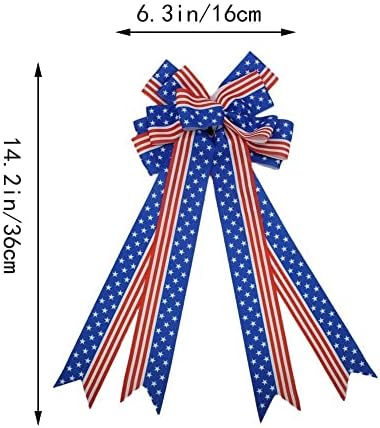 Veliki patriotski vijenac luk crveno plava i luk američka zastava vijenac luk day dekor zabave neovisnosti