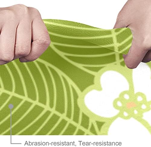 Zeleni slatki cvijet cvjetni uzorak Extra Thick Yoga Mat - ekološka neklizajuća Vježba & podloga