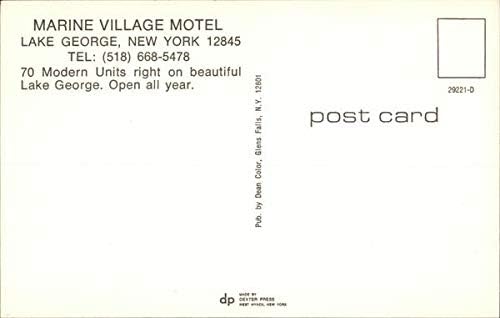 MARINE VILLAGE MOTEL LAKE GEORGE, New York NY originalna Vintage razglednica