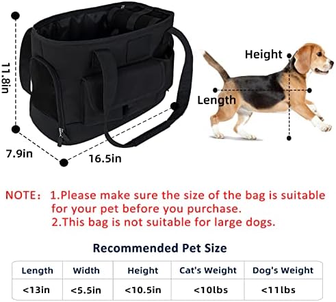 HERRITE pet Carrier za mačke pas Carrier za male pse, ventilirana vodootporna torbica za kućne ljubimce,