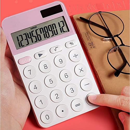 Cujux 12-znamenkasti moderni kalkulator Dvostruki kakulator snage Slatki mali solarni kalkulatori naučni