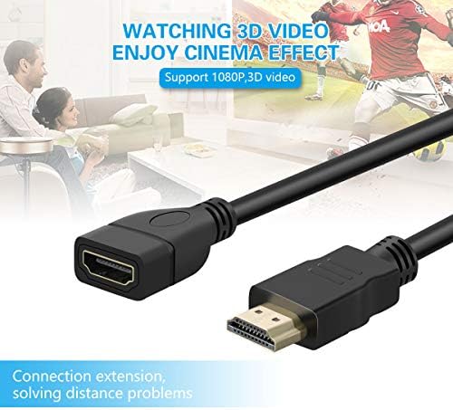 Lanmu HDMI Extender, HDMI produžni kabl mužjak za žene 18Gbps Velika brzina 4K ekstentrani kablovi kompatibilan