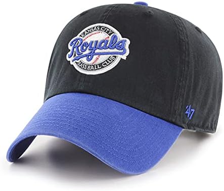 '47 Kansas City Royals Cooperstown Dvobojni Šešir Za Čišćenje Tate Bejzbol Kapa-Crna / Kraljevska