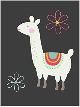 Llama family Print Collection - baby rasadnik ili dijete Soba Zid Decor Prints - Set od osam Mini 5x7 Professional