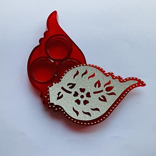 Plastični list Crvena boja Dekorativna / Akshat / Haldi / Kumkum / Dekorativna poklon kutija za Pooja / Tilak
