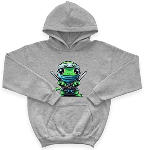 Slatka žaba Dječja spužva Fleece Hoodie - Duhovida ninja - tiskana kapuljača za djecu