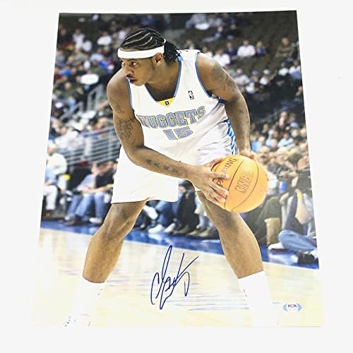 Carmelo Anthony potpisao 16x20 FOTO PSA / DNK New York Knicks Trailblazers Nuggets - AUTOGREM NBA