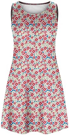 Ljetne haljine za žene 2023 casual labavi protočni sandress boho cvjetni print tenk haljina