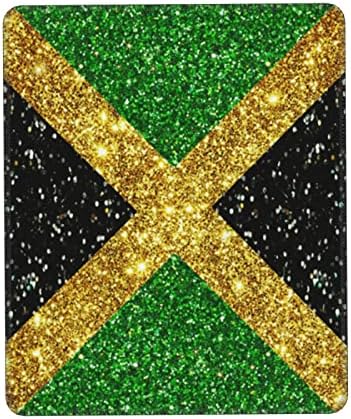 Veliki jastučić za miša Glitter-Jamaica-zastava-ponosc računala Računarski tampon Neklizajući gumeni