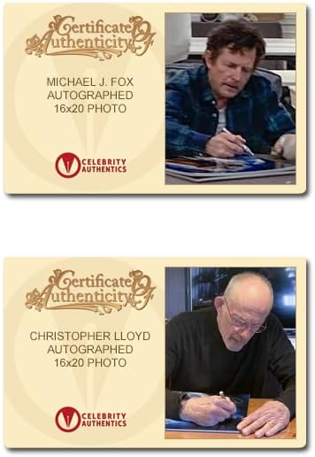Michael J. Fox, Christopher Lloyd s potpisom povratak u budućnost II Marty McFly, Doc Brown 16x20 Poster Art