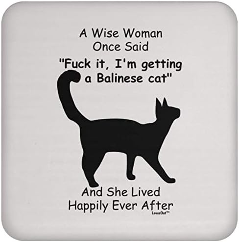 Smiješno izreka balinese mačke poklone za žene Božić 2023 pokloni coaster