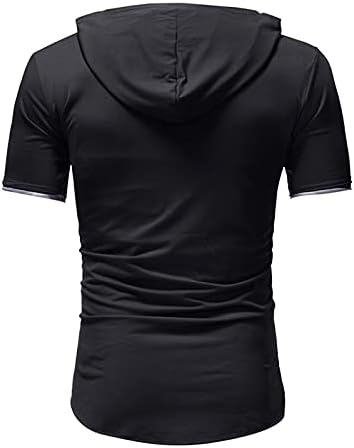 OIOLOYJM Bluza s kratkim rukavima muškarci pamučni modernih džepova Školska majica Soft Comfy plus veličina
