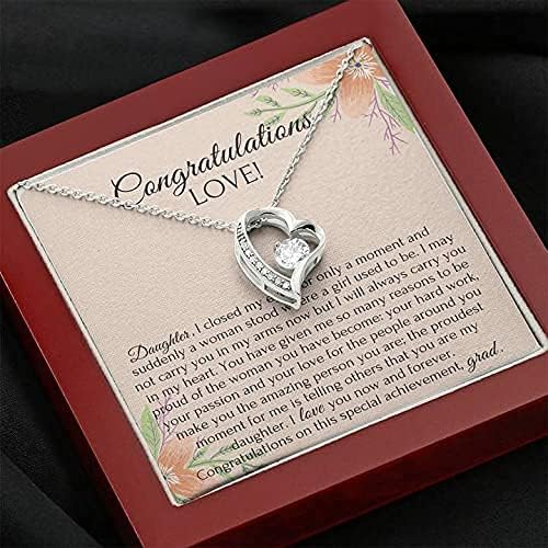 Ručno rađena ogrlica - Diplomiranje Veče Ljubav ogrlica Poklon za kćer, poklon za diplomiranje na fakultetu,