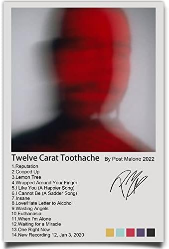 R-timer Post Malone Poster dvanaest karat zubobolja album Cover Poster Muzika Poster dekoracije