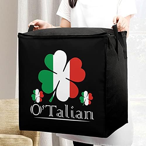 O'Alian Irish 4 List djetelina Italijanska zastava Veliki quilt torba za pohranu Organizator Organizator patentni