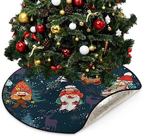 Jedinstveni božićni gnomi Božićni Xmas Tree Mat suknja Vodootporna, Xmas Lijep patuljasti stalak za stabla