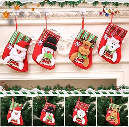 Božićno drvo ukras božićno drvo plišani ukrasi viseća lutka Mini Božićne čarape Santa / snjegović/sob/medvjed,