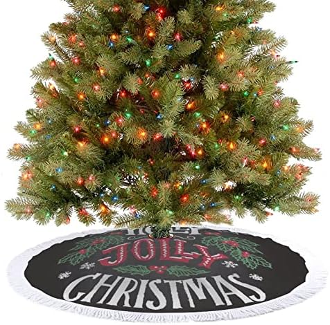 Suknja Chirstmas Tree Božić Xmas Tree Mat s tasselom Holiday Party Dekoracija kuće 30 × 30