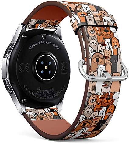 S-Type zamjena kožna traka štampanje narukvica kompatibilan sa Samsung Galaxy Watch 42mm 46mm Watch