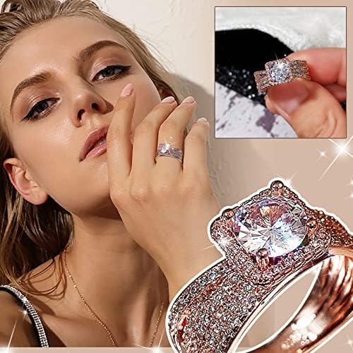 Prsten široka modna verzija Nakit Luksuzni dijamantni prsten zlato ruža 18K puni prstenovi Mid prstenovi