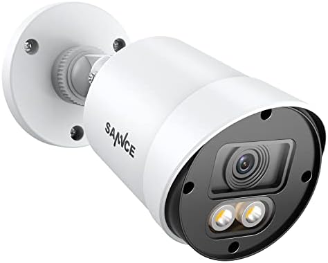 Sannnce full color noćni vid 1080p TVI žičana sigurnosna kamera, 2 tople svjetla, IP66 Otporan