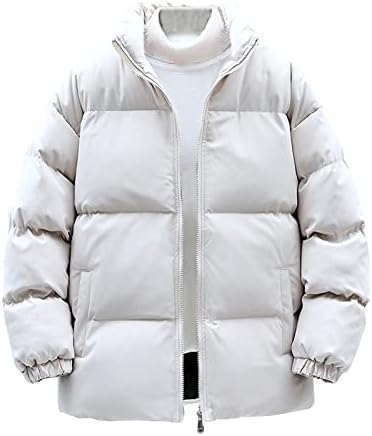 UOFOOCO zimska jakna za muškarce Ležerne prilike pufne boje dugih rukava, pokrajina, prevelizirane