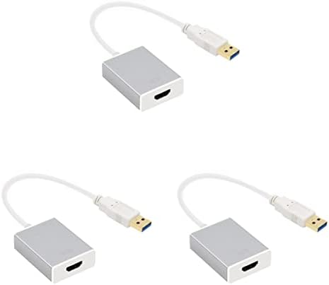 Mikikit 3pcs adapter projektora za video USB HDMI za prijenosni kabel za kabl monitor HD Silver